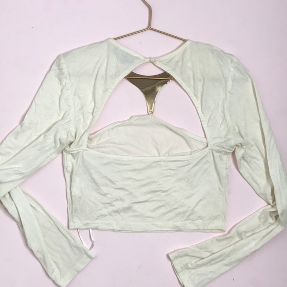 Crop Top with Gold Accent Piece - Picture 4 of 4